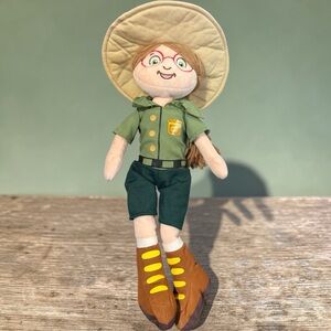 Plush Park Ranger Doll in Green Outfit with Tan Hat